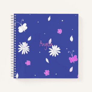 Joli Bleu Été 2 Carnet Carré Personnalisable
