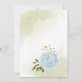 joli bleu fleurs verdure carte de sièges (Dos)