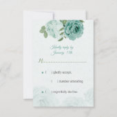 joli bleu fleurs vert feuille botanique RSVP ca (Devant)