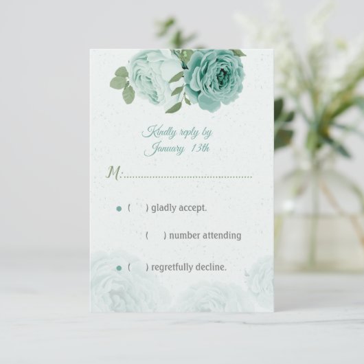 joli bleu fleurs vert feuille botanique RSVP ca (Debout devant)