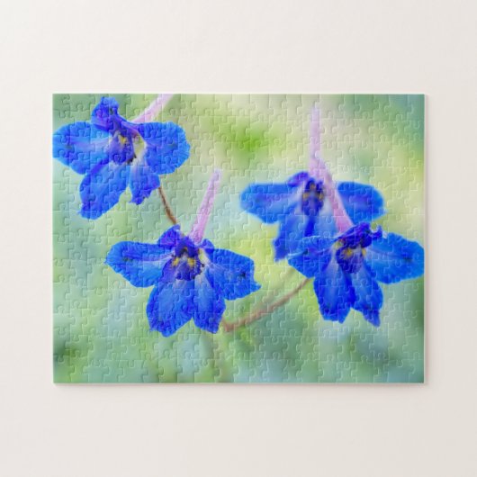 Joli bleu Larkspur Floral Jigsaw Puzzle (Horizontal)