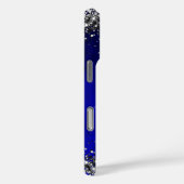 Joli bleu royal faux parties scintillant Coque - (Verso / Droite)