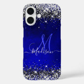 Joli bleu royal faux parties scintillant Coque - (Verso)