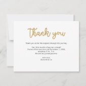 Joli Bleu Script photo Faire-part bébé (Dos)