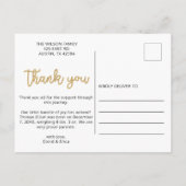 Joli Bleu Script photo Faire-part bébé (Dos)