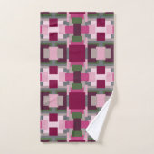 Joli bloc de couleur rose et vert (Serviette à main)
