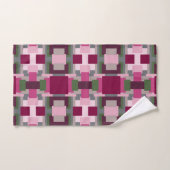 Joli bloc de couleur rose et vert (Serviette à main)