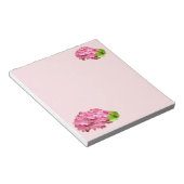 Joli bloc-notes aux hortensias roses (Incliné)