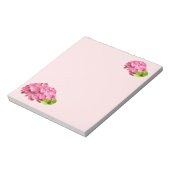 Joli bloc-notes aux hortensias roses (Tourné)