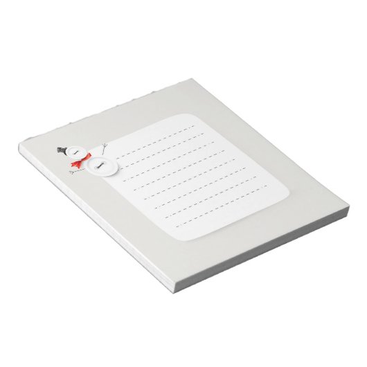 Joli bloc-notes de l'hiver à l'effigie d'un bonhom (Incliné)