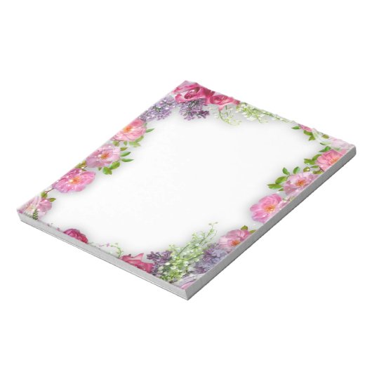 Joli bloc-notes floral coloré (Tourné)