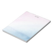 Joli bloc-notes pastel rose bleu aquarelle (Tourné)