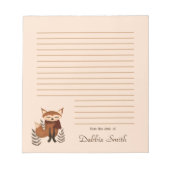 Joli bloc-notes renard d'hiver (Devant)