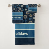Joli Blue Orange White Snowflakes scandinave (En situation)