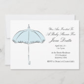 Joli Blue Parasol Douche Invitation (Devant)