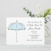 Joli Blue Parasol Douche Invitation (Debout devant)