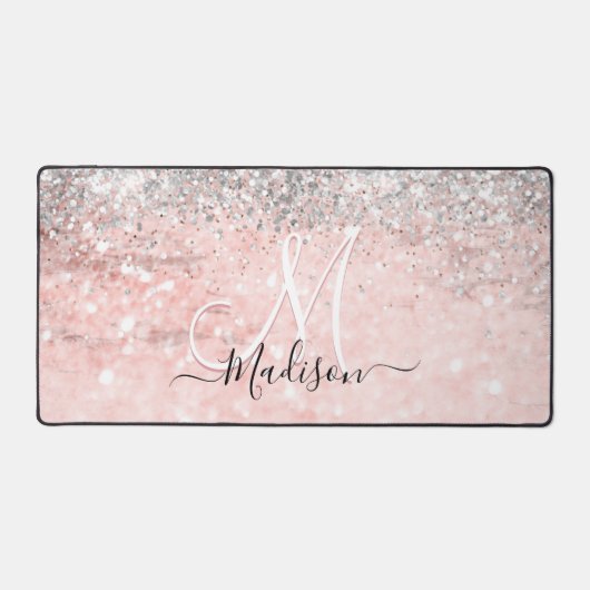 Joli blush rose faux argent parties scintillant mo (Recto)