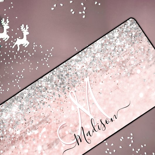 Joli blush rose faux argent parties scintillant mo