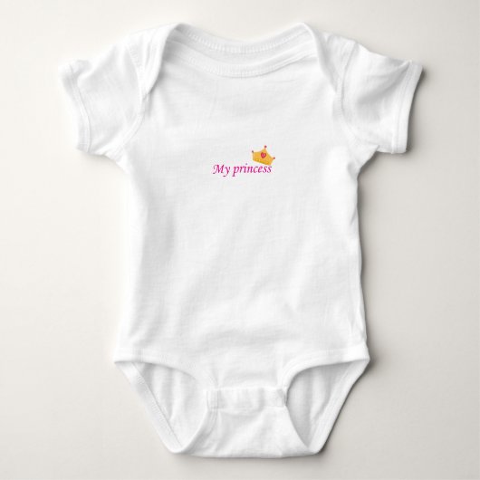Joli body bébé avec la phrase (Ma Princesse) dessu (Devant)