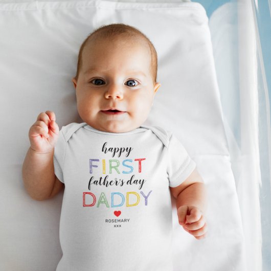 Joli Body pour la Première Fête des Pères de Bébé