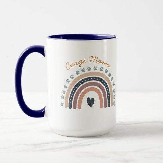 Joli Boho Arc En Ciel Avec Mug De Chien (Gauche)
