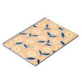 Joli Boho Chic Orange Fleurs Carnet (Côté gauche)