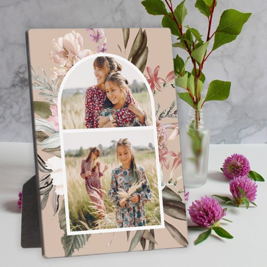 Joli Boho Floral Deux Plaques Photo