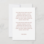 Joli Boho Rainbow Baby shower Carte de remerciemen (Dos)