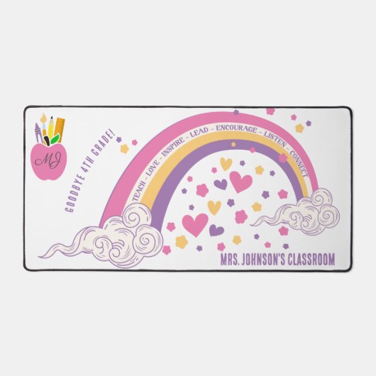 Joli Boho rose Inspirational Rainbow Teacher Cadea (Recto)