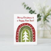 Joli boho style sapin de Noël Cartes postales de N (Debout devant)