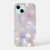 Joli Bokeh doux iridescent avec initiale (Verso)