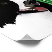 Joli, Border Collie Daisies affiche d'art mural (Coin)