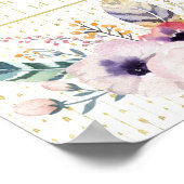 Joli Bouquet Boho - Impression de pancarte de mari (Coin)