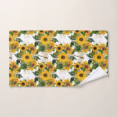 Joli Bouquet de tournesol jaune (Serviette à main)