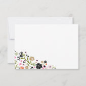Joli Bouquet Floral | Carte de réponse R S V P Inv (Dos)