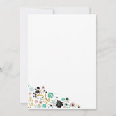 Joli Bouquet Floral Faire-part de mariage Blush (Dos)