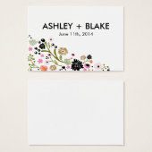 Joli Bouquet Floral Mariage Faveur Carte (Devant & derrière)