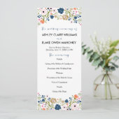 Joli Bouquet Floral Wedding Programme | Marine (Debout devant)
