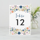 Joli Bouquet Invitation de Numéro de Table de Mari (Debout devant)