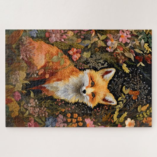 Joli brodé Fox Jigsaw Puzzle (Horizontal)