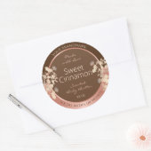 Joli Brown produit Floral Étiquette Rose Gold Fram (Enveloppe)