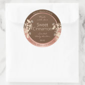 Joli Brown produit Floral Étiquette Rose Gold Fram (Sac)