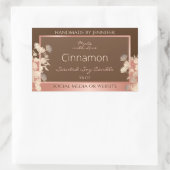 Joli Brown produit Floral Étiquette Rose Gold Fram (Sac)