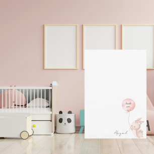 Joli Bunny Bunny Nom du script Baby shower Merci