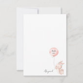Joli Bunny Bunny Nom du script Baby shower Merci (Devant)