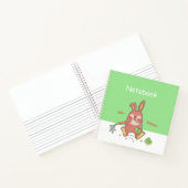 Joli Bunny Carré couché Carnet personnalisé (Intérieur)