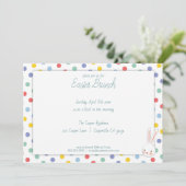 Joli Bunny de Pâques Pointe Brunch Invitation (Debout devant)