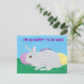 Joli Bunny Plaid J'espère être ici des cartes post (Debout devant)