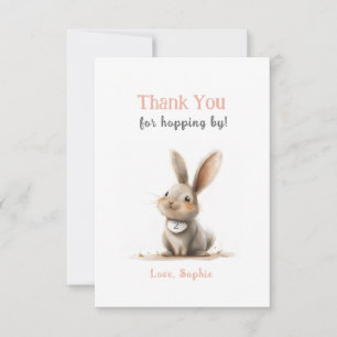 Joli Bunny Rose Anniversaire Merci Cartes