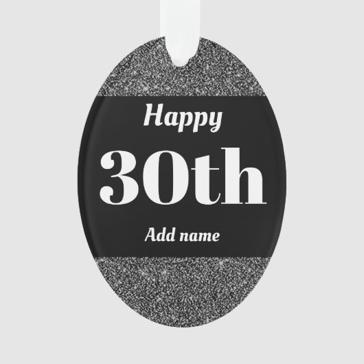 Joli cadeau d'anniversaire personnalisé ornement 3 (devant)